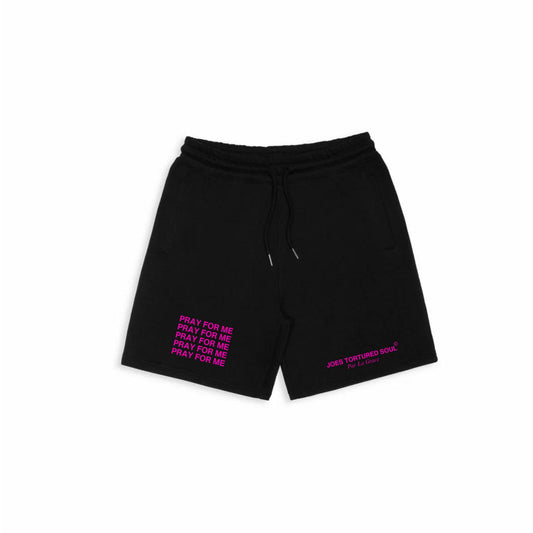 (0)PRAY FOR ME SHORTS ( Blk /Pnk)
