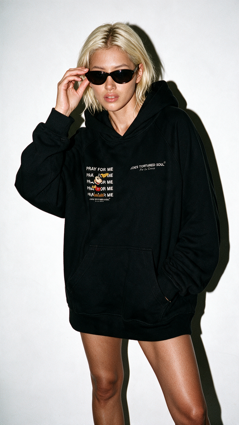 “PRAY FOR MICKEY” HOODIE” (BLK)
