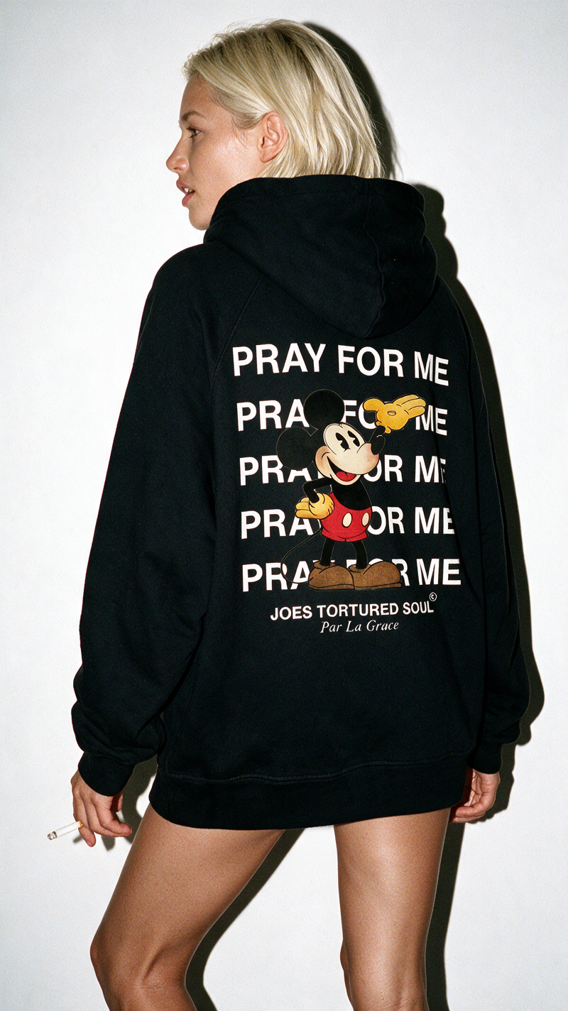 “PRAY FOR MICKEY” HOODIE” (BLK)